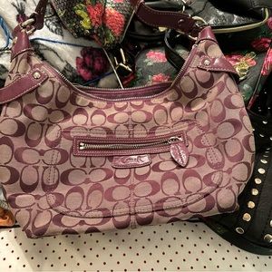 Purple Coach Hobo